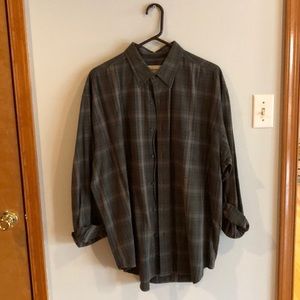 Eddie Bauer green plaid button down